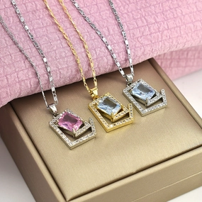 Wholesale Light Luxury 18K Gold-plated Micro-inlaid Zirconia Clavicle Chain