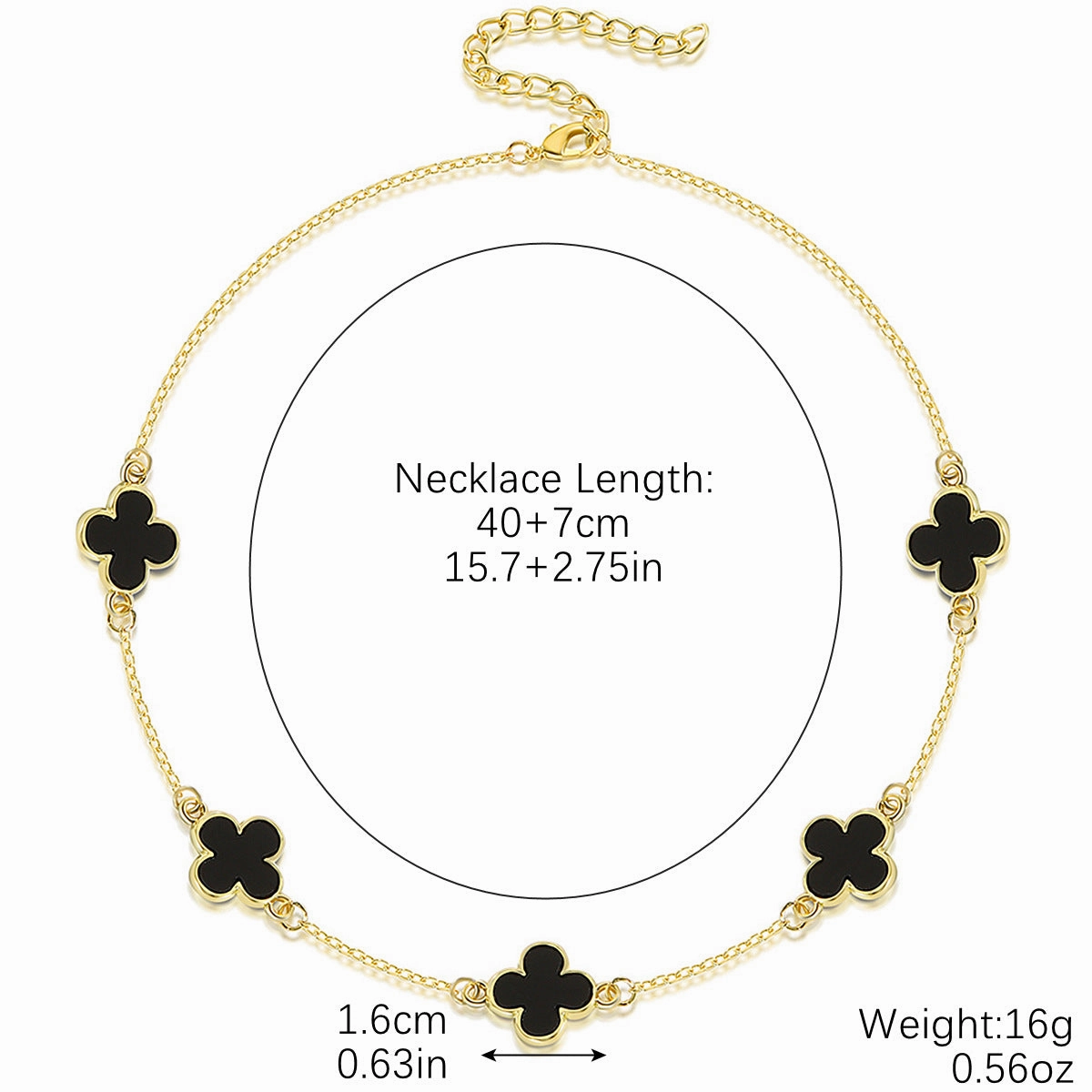 Wholesale  Light Luxury Niche High-end Four-leaf Clover Clavicle Chain