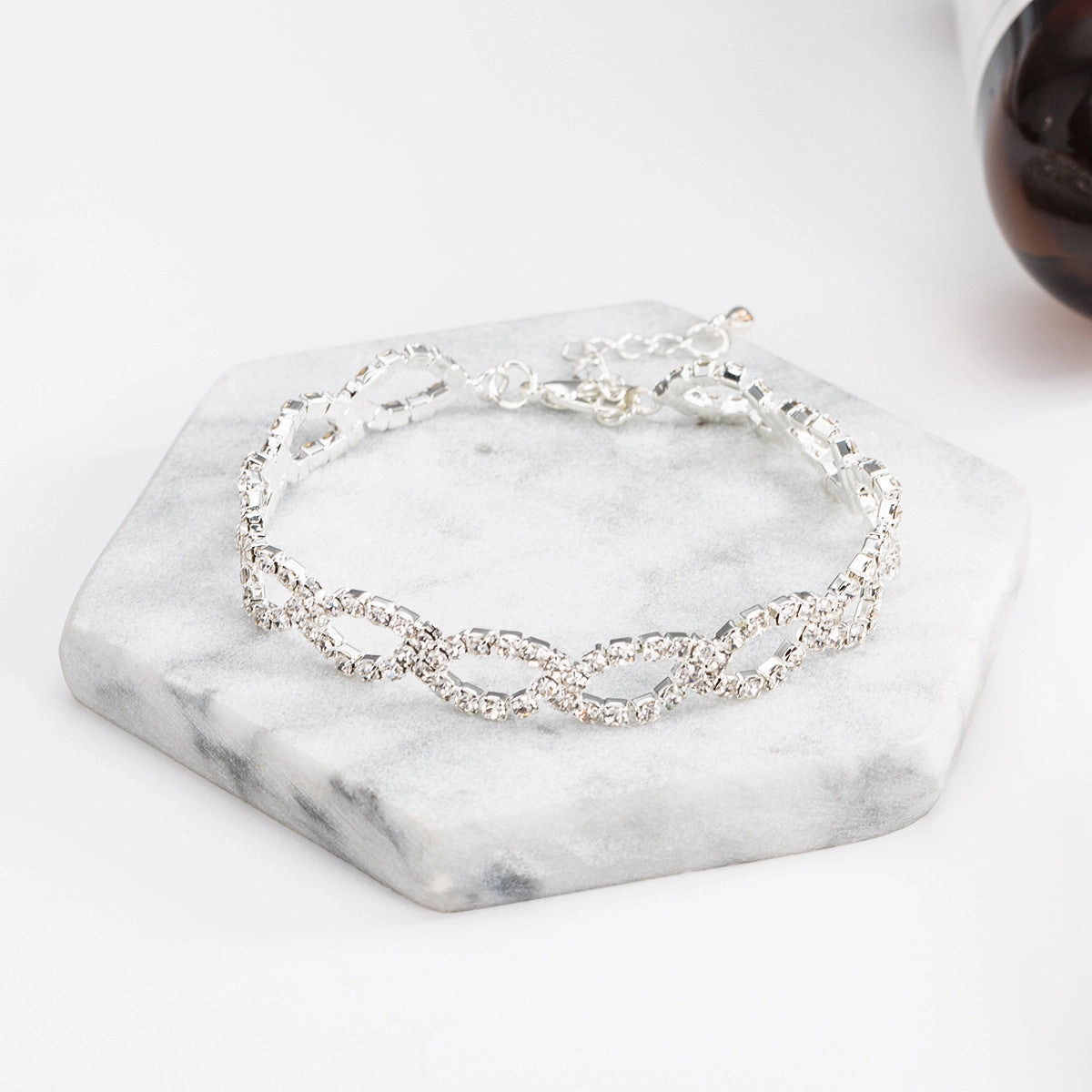 Wholesale Light Luxury Sparkling Rhinestone Bracelet
