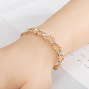 Wholesale Light Luxury Sparkling Rhinestone Bracelet
