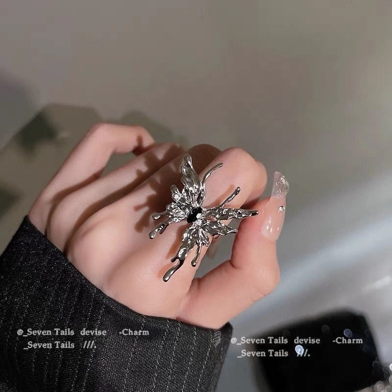 Wholesale Liquid Butterfly Open Ring