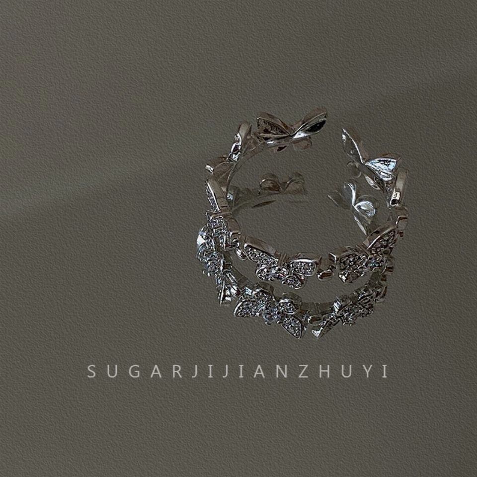 Wholesale Liquid Butterfly Open Ring