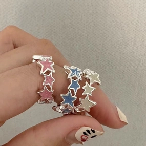 Wholesale Little Red Book Explosions Dopamine Star Opening Ring