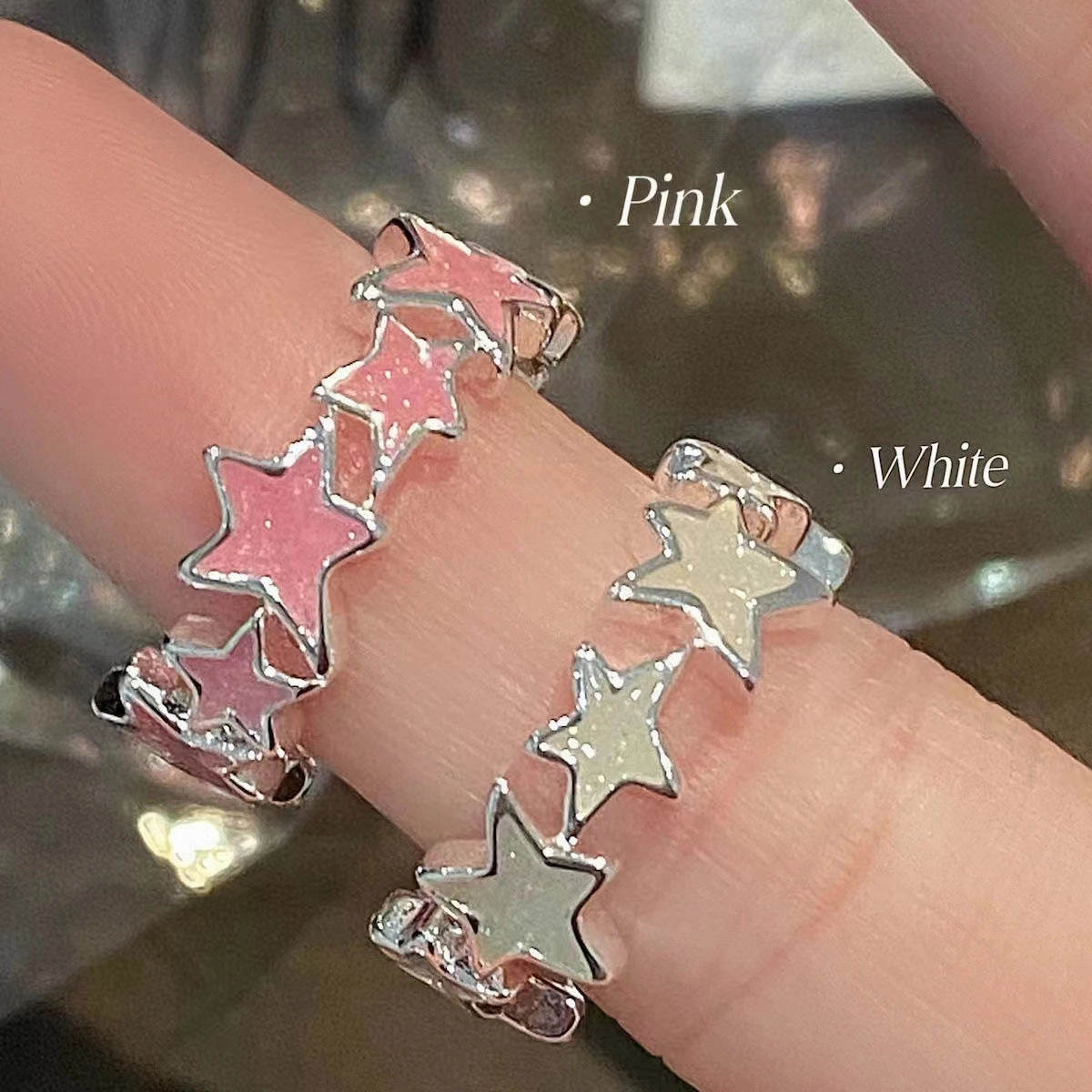 Wholesale Little Red Book Explosions Dopamine Star Opening Ring