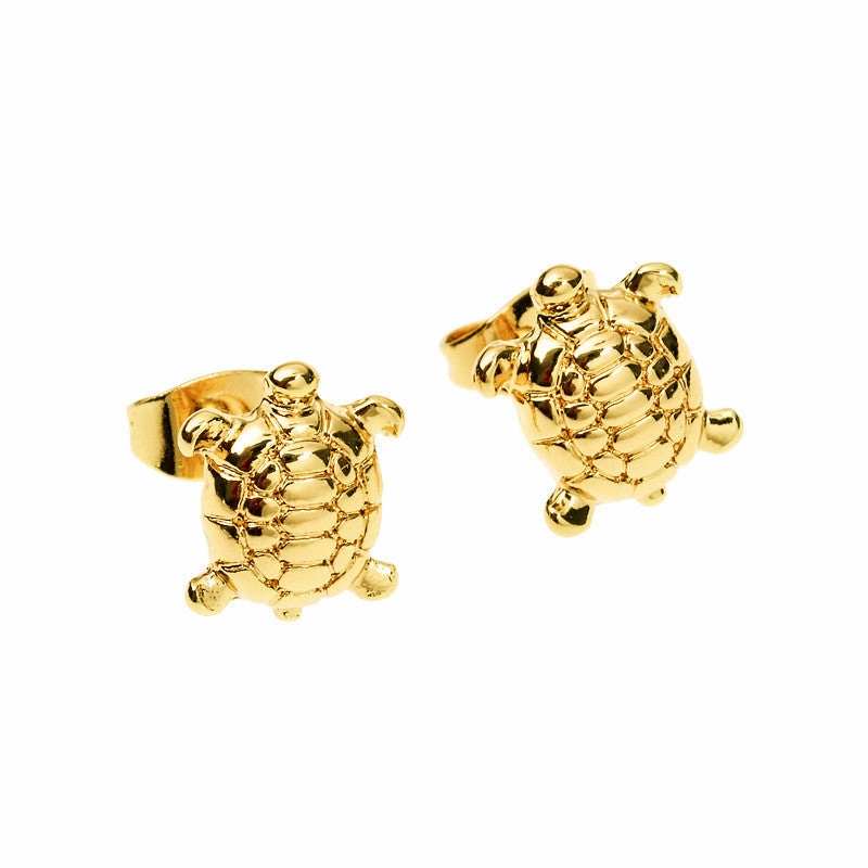 Wholesale Little Turtle Gold Plated Alloy Ear Studs