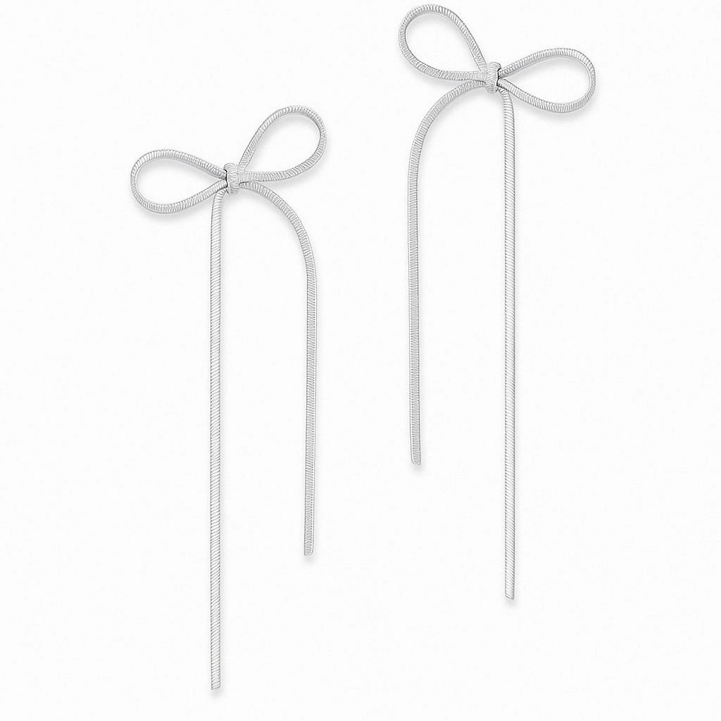 Wholesale Long bow tassel earrings exaggerated earrings