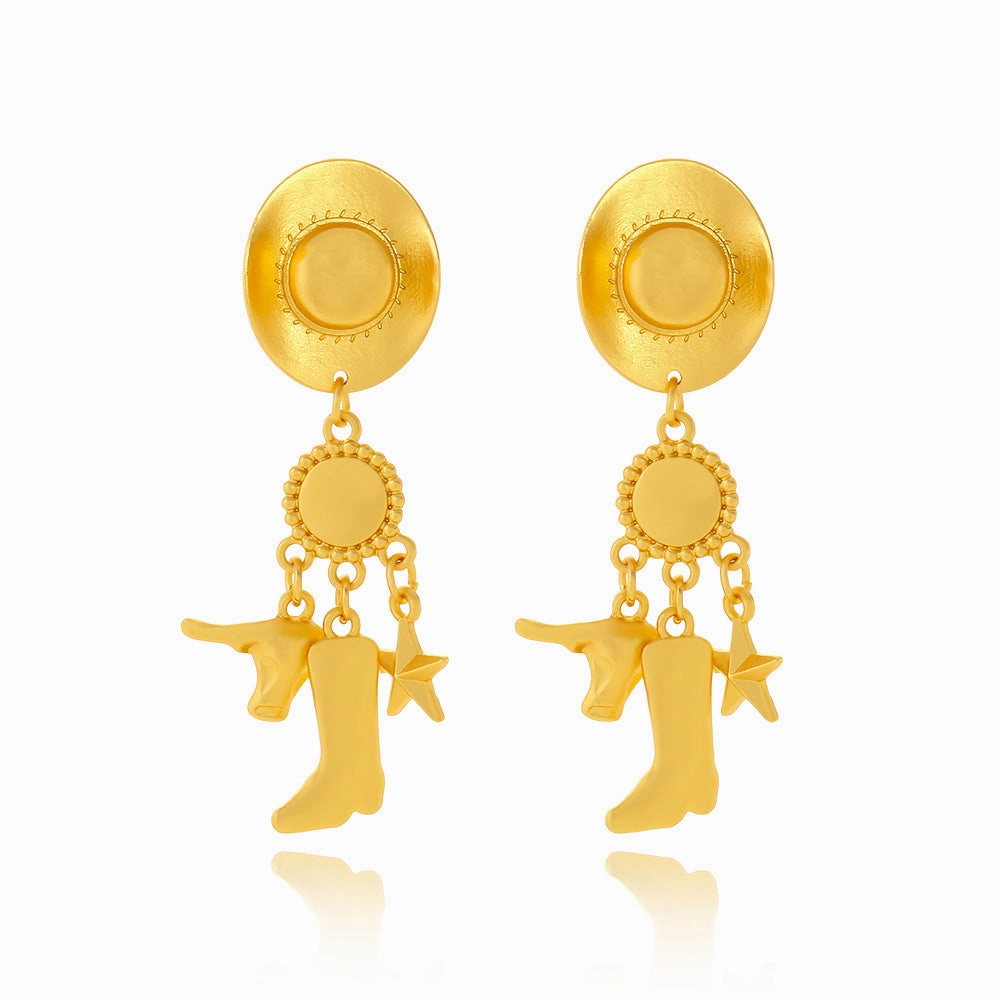 Wholesale Long cowboy hat boots western Earrings