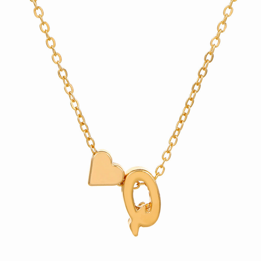 Wholesale Love 26 English Letters Alloy Necklaces