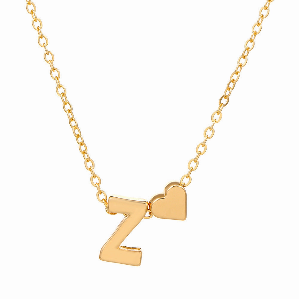 Wholesale Love 26 English Letters Alloy Necklaces