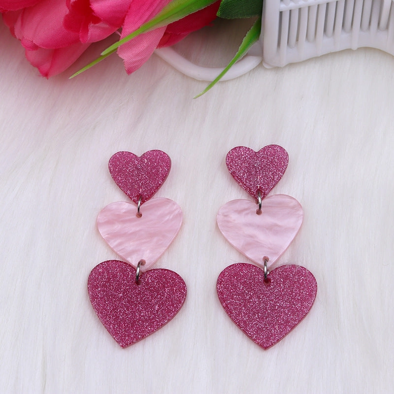 Wholesale Love Acrylic Earrings