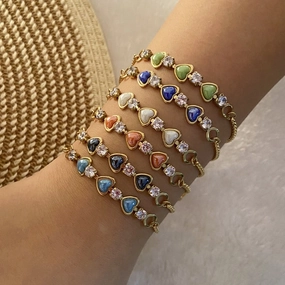 Wholesale Love Bracelet Full of Diamonds Stainless Steel Retro Bracelet