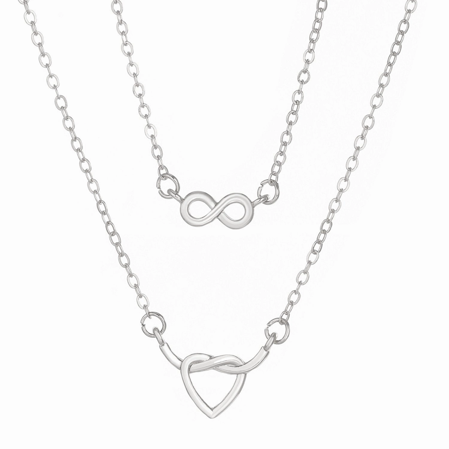 Wholesale Love Creative Intertwined Heart-shaped Stacked Clavicle Chain