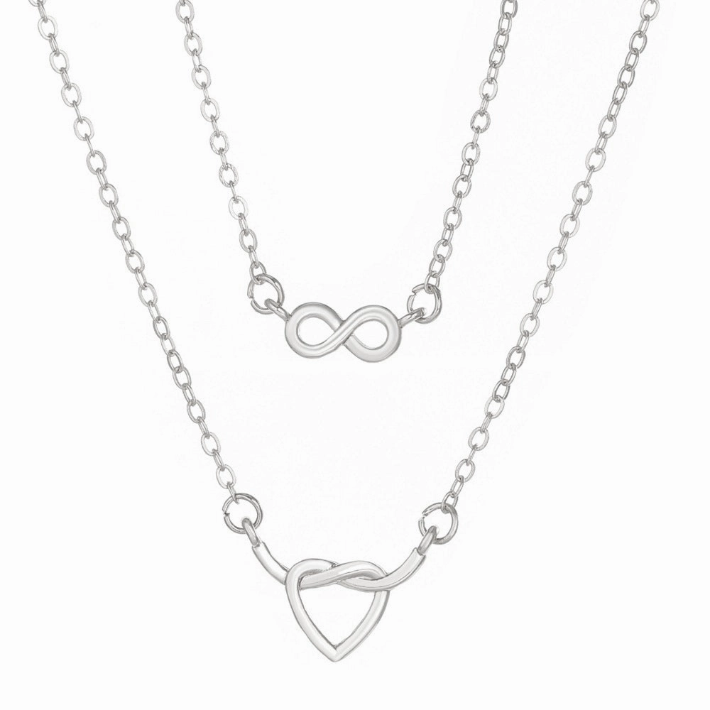 Wholesale Love Creative Intertwined Heart-shaped Stacked Clavicle Chain