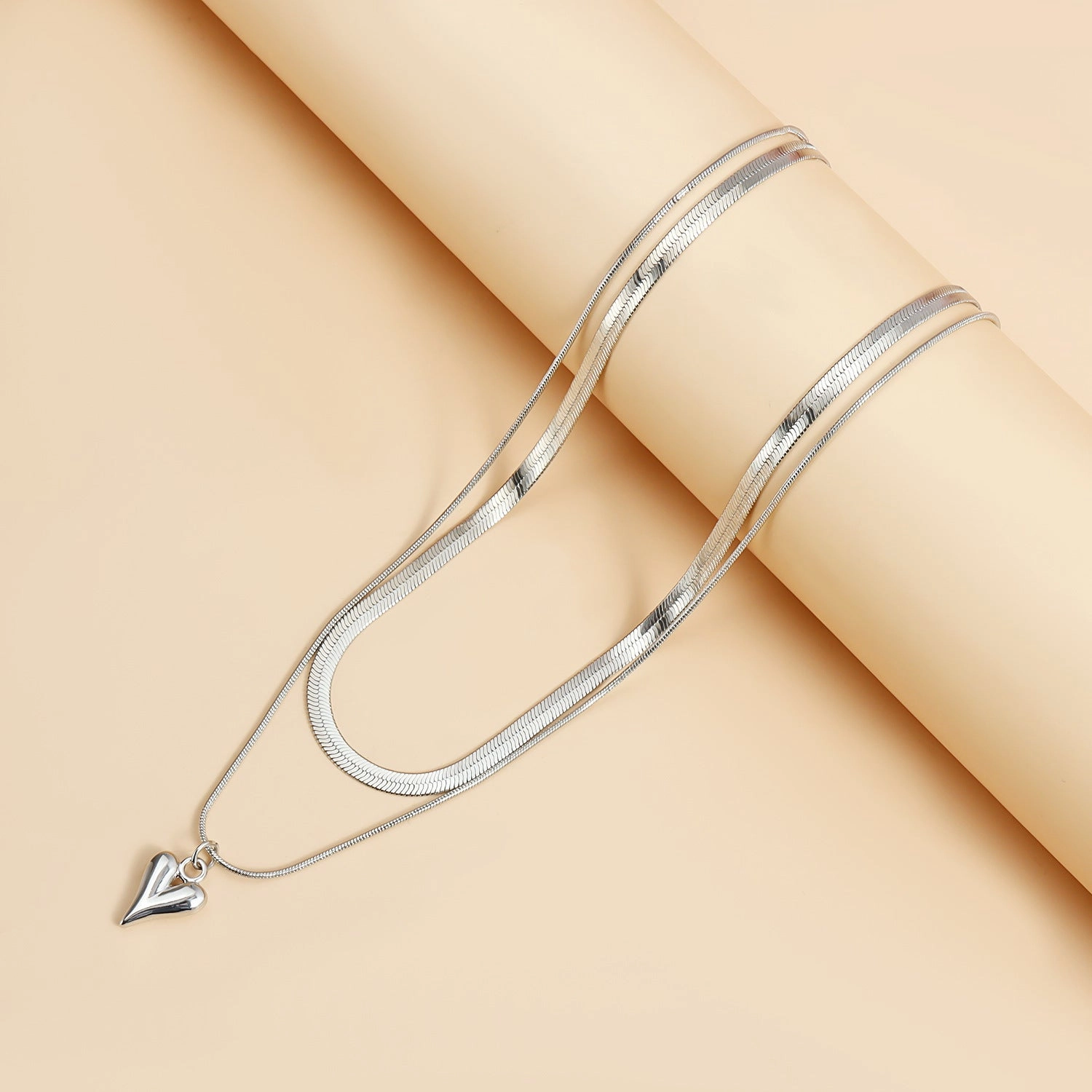 Wholesale Love double clavicle necklace