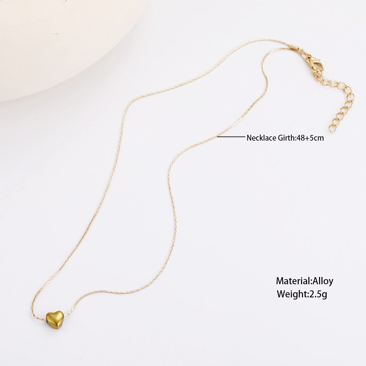 Wholesale Love heart gold ins cool style temperament clavicle chain