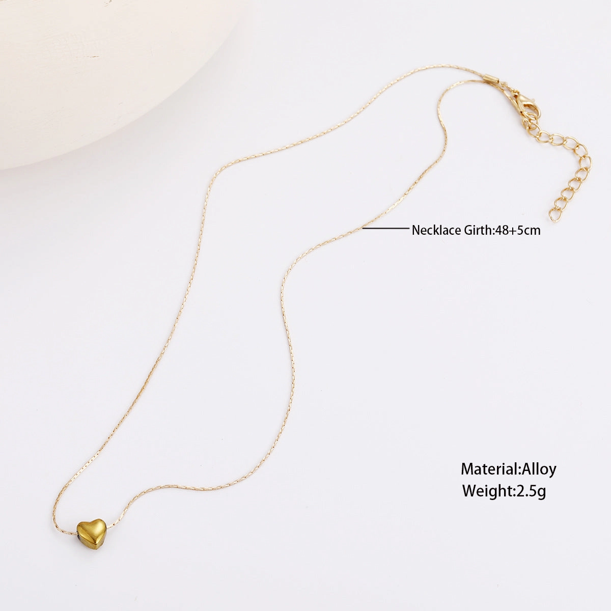 Wholesale Love heart gold ins cool style temperament clavicle chain