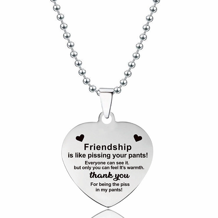 Wholesale Love Heart Stainless Steel Pendant Titanium Steel Necklaces