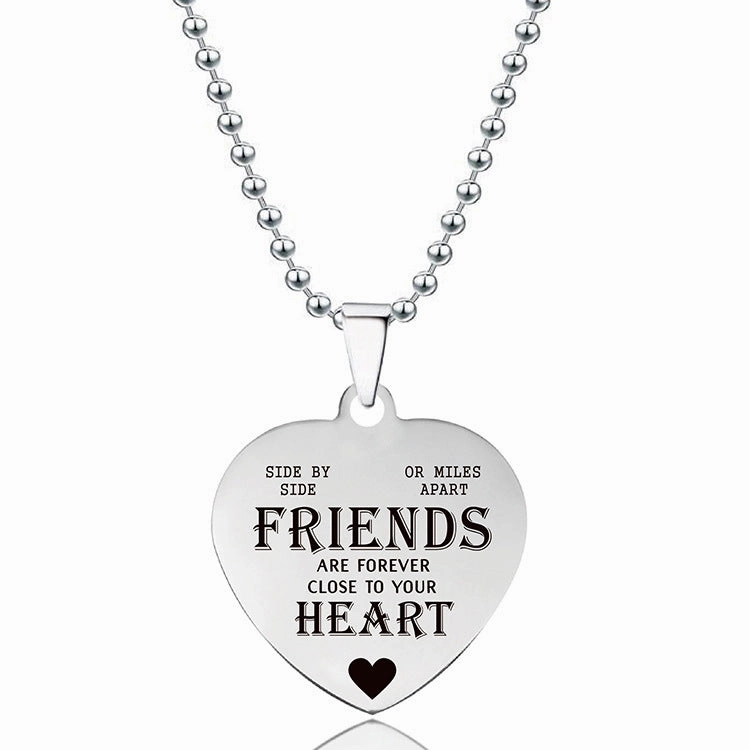 Wholesale Love Heart Stainless Steel Pendant Titanium Steel Necklaces