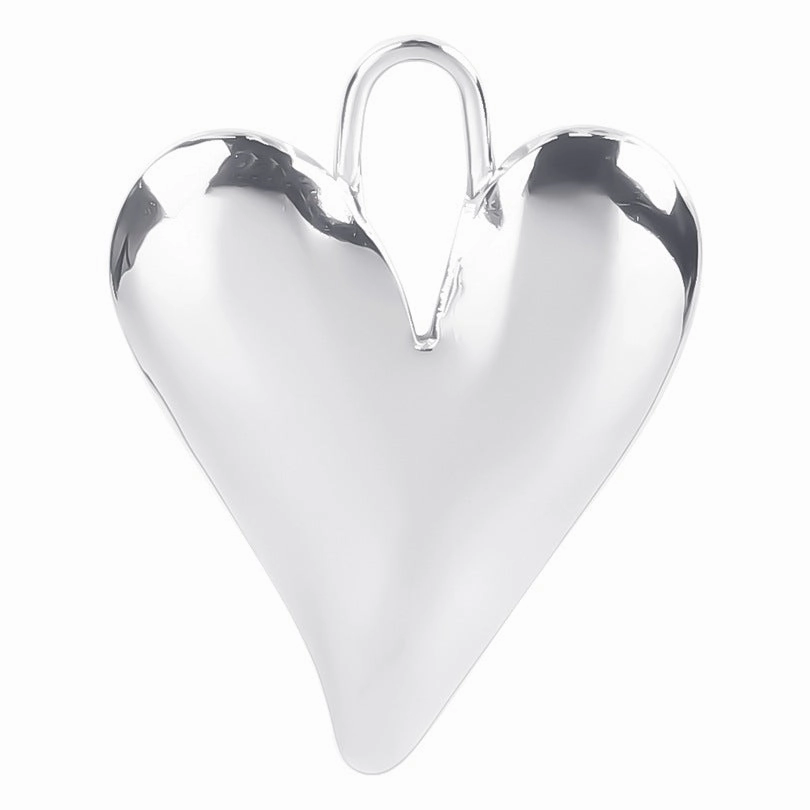 Wholesale Love Heart Steel Gold Titanium Steel Colorful Pendant Accessories