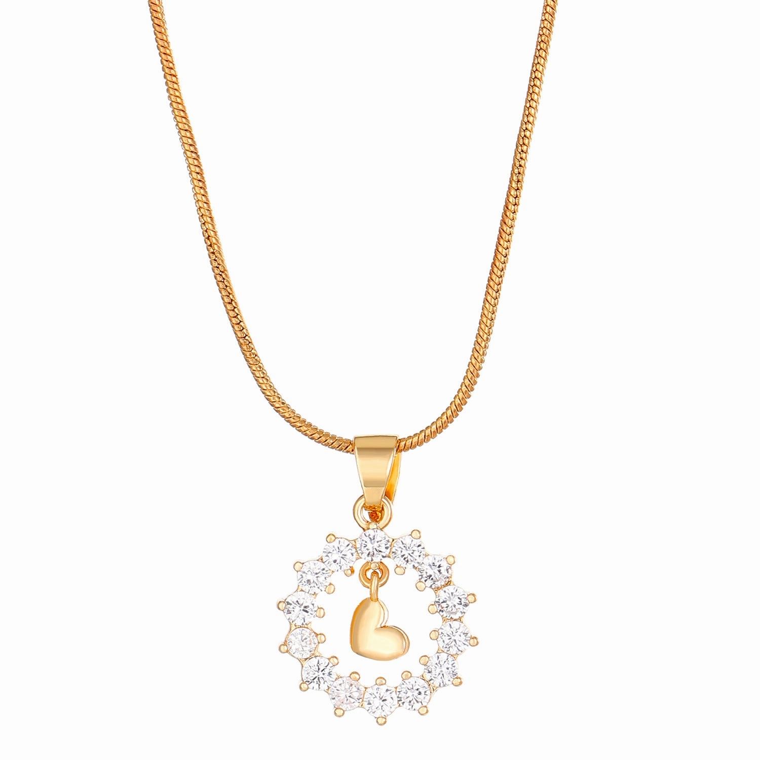 Wholesale Love Hollow Diamond Clavicle Chain Necklace