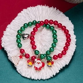 Wholesale Love Magnetic Creative Christmas Tree Elderly Couple Stretch Bracelet