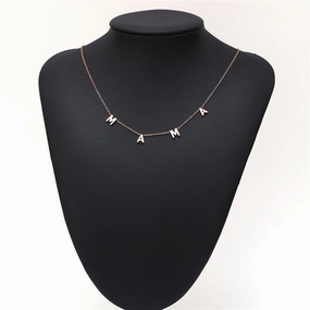 Wholesale LOVE MAMA NANA Mother's Day Gift Titanium Steel Necklace