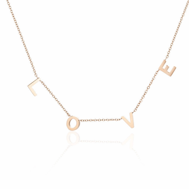 Wholesale LOVE MAMA NANA Mother's Day Gift Titanium Steel Necklace