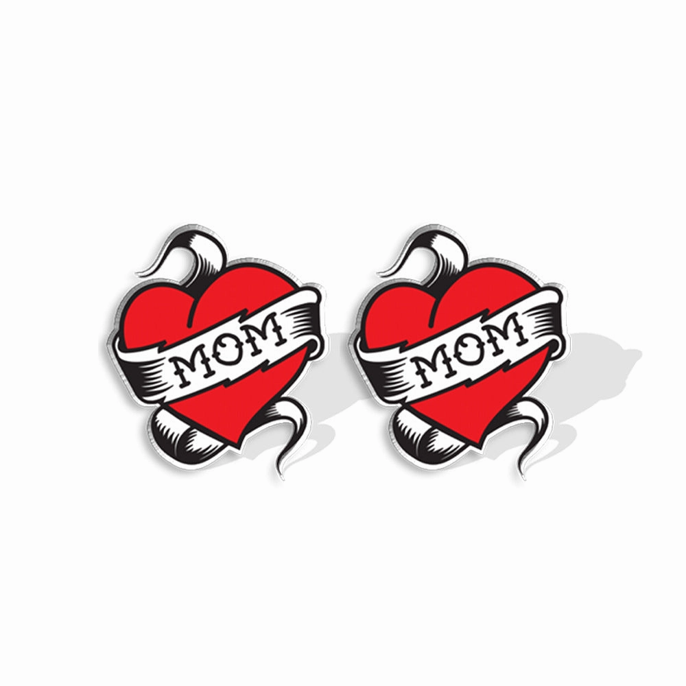Wholesale LOVE MUM Stud Earrings Acrylic Earrings