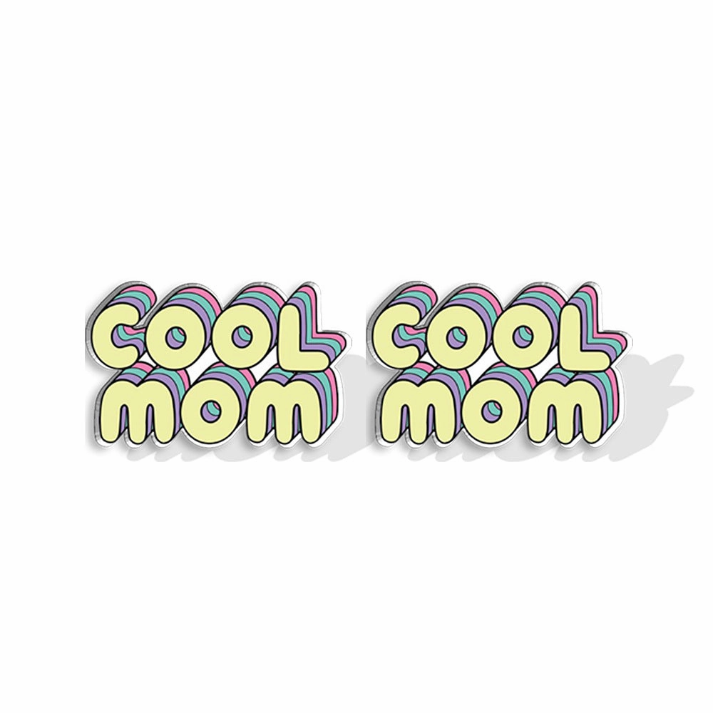 Wholesale LOVE MUM Stud Earrings Acrylic Earrings