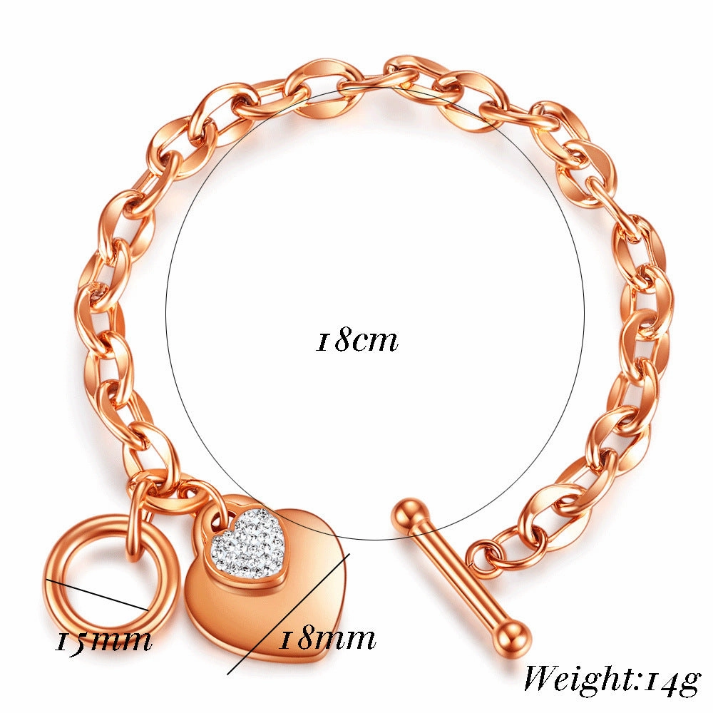 Wholesale Love Stainless Steel OT Buckle Bracelet