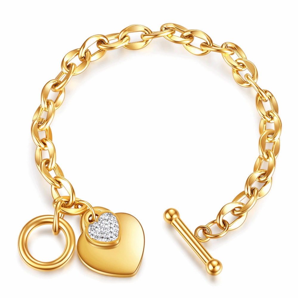 Wholesale Love Stainless Steel OT Buckle Bracelet