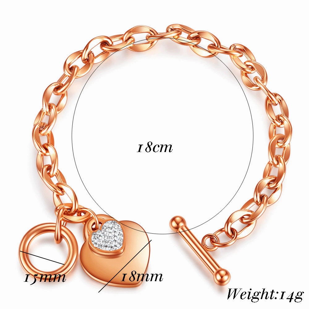 Wholesale Love Stainless Steel OT Buckle Bracelet
