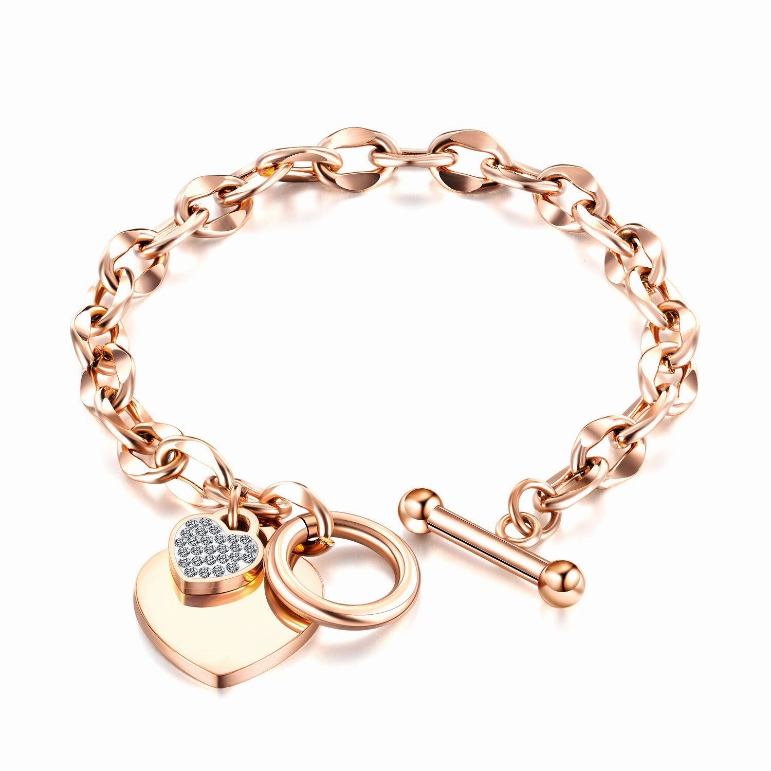 Wholesale Love Stainless Steel OT Buckle Bracelet