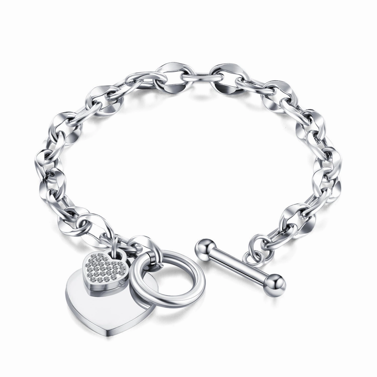 Wholesale Love Stainless Steel OT Buckle Bracelet