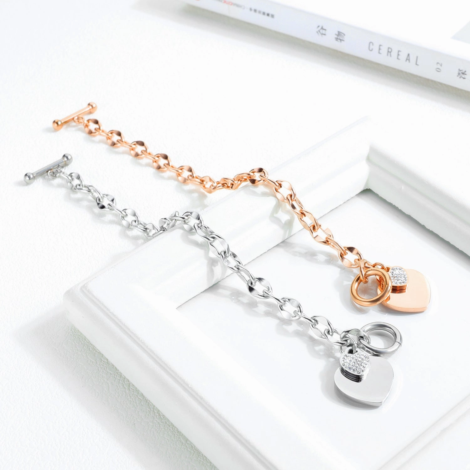 Wholesale Love Stainless Steel OT Buckle Bracelet