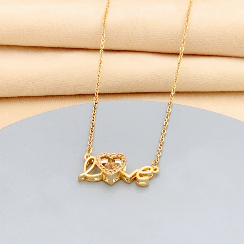 Wholesale LOVE Titanium Steel Necklaces
