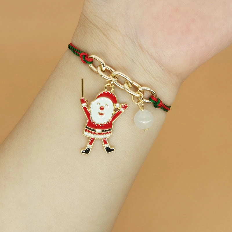 Wholesale Luminous Christmas Alloy Woven Bracelets
