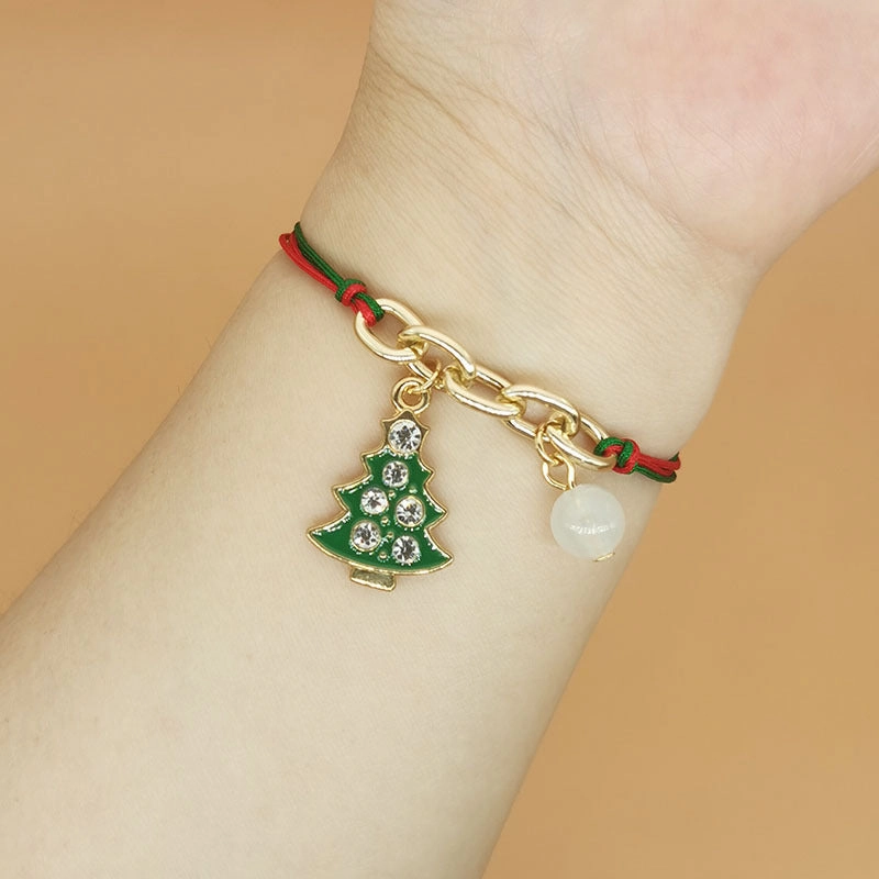 Wholesale Luminous Christmas Alloy Woven Bracelets