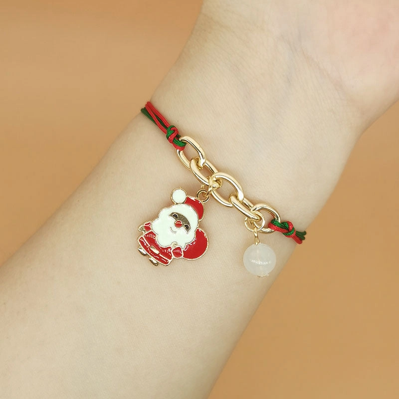 Wholesale Luminous Christmas Alloy Woven Bracelets