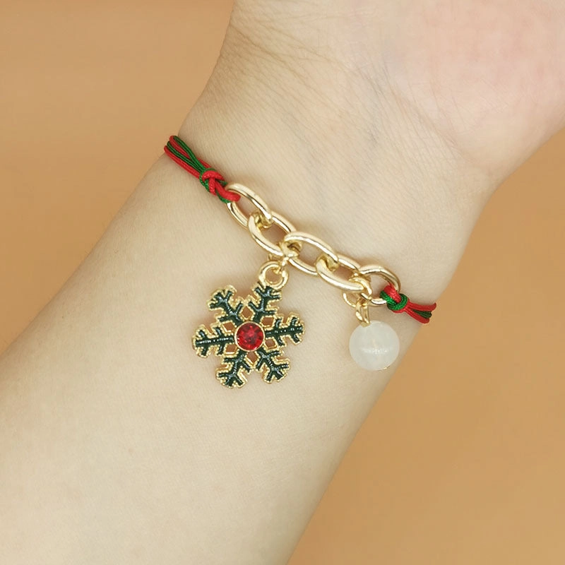 Wholesale Luminous Christmas Alloy Woven Bracelets