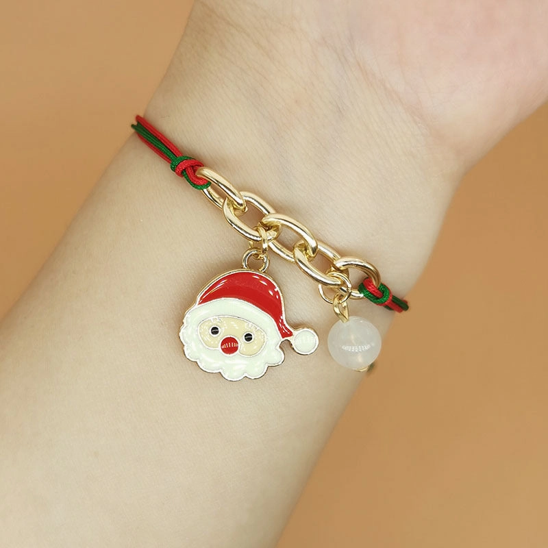 Wholesale Luminous Christmas Alloy Woven Bracelets