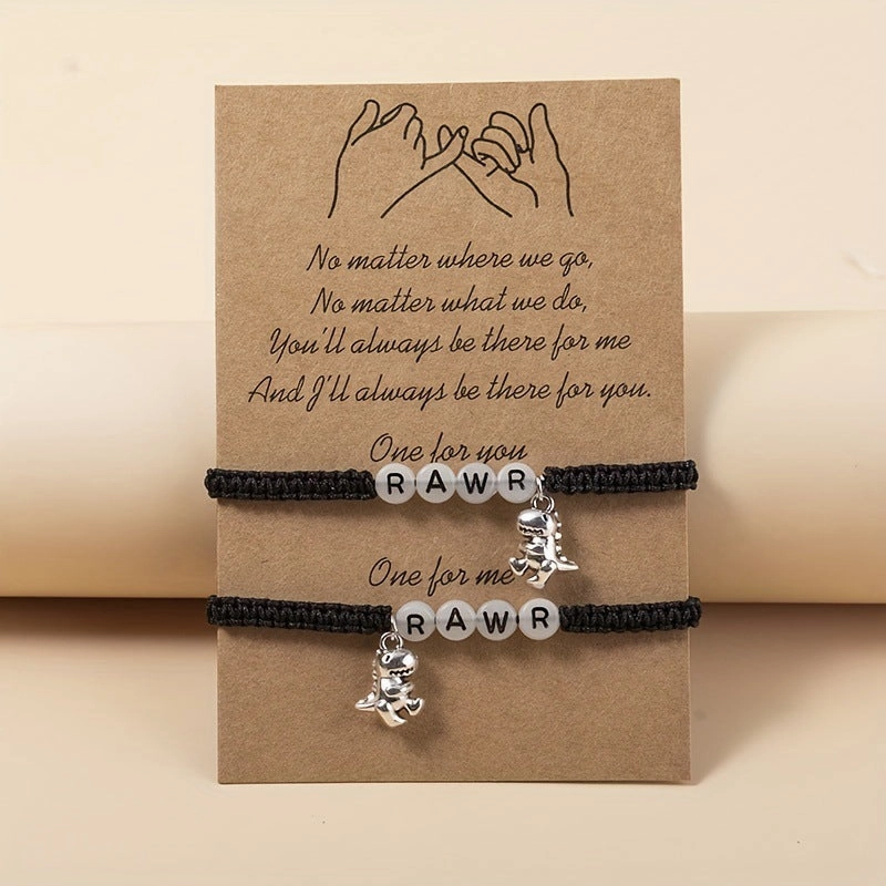 Wholesale Luminous Letter Stainless Steel Bracelet Set