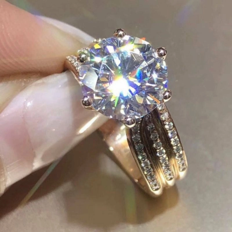 Wholesale Luxury Group Diamond Set Full Diamond Fashion Rings
