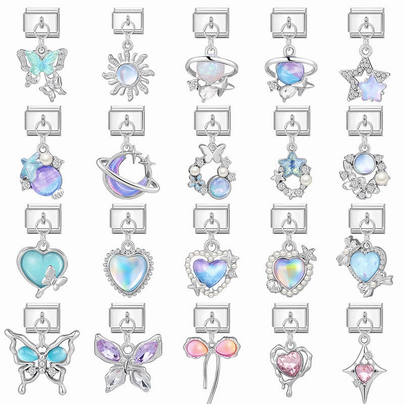 Wholesale Magic Handmade Blue Purple Personalized Butterfly Creative Bracelet Handmade Bracelet Charms