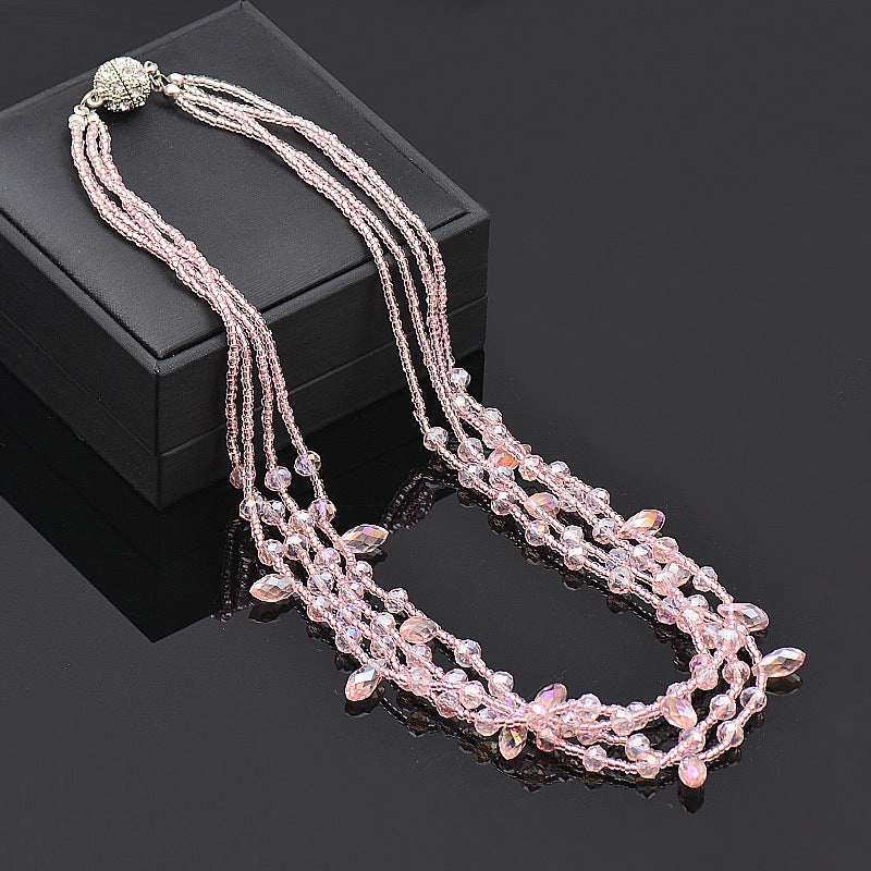 Wholesale Magnet Multicolor Drop Shape Crystal Beads Bracelet Necklace