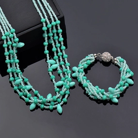 Wholesale Magnet Multicolor Drop Shape Crystal Beads Bracelet Necklace