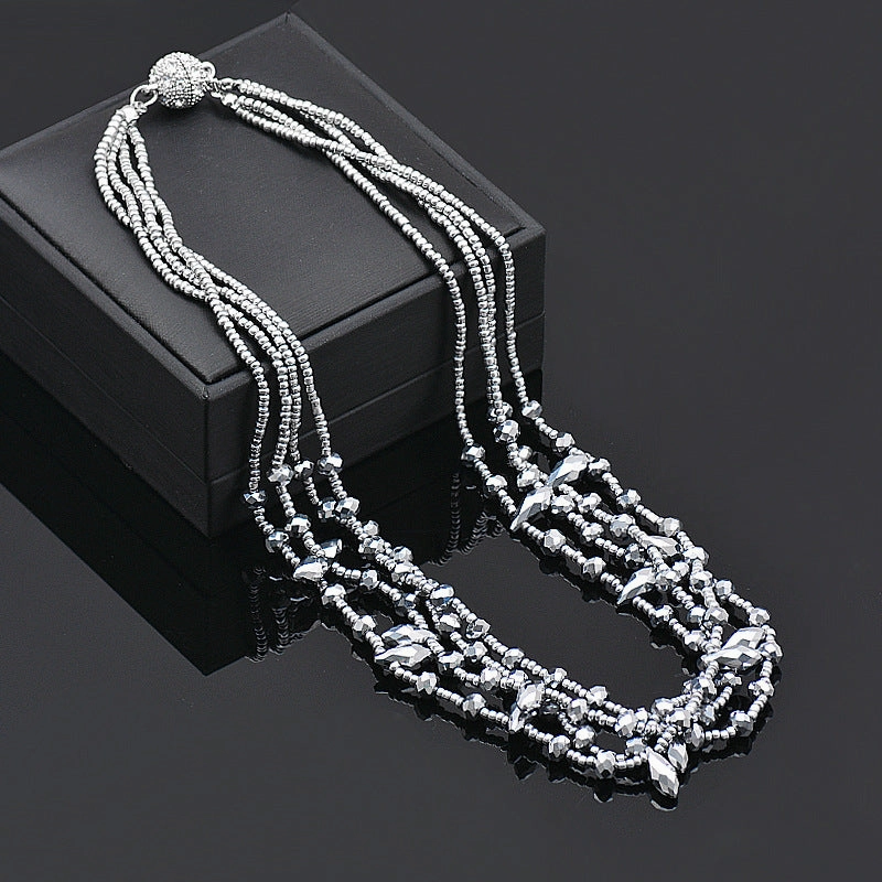 Wholesale Magnet Multicolor Drop Shape Crystal Beads Bracelet Necklace