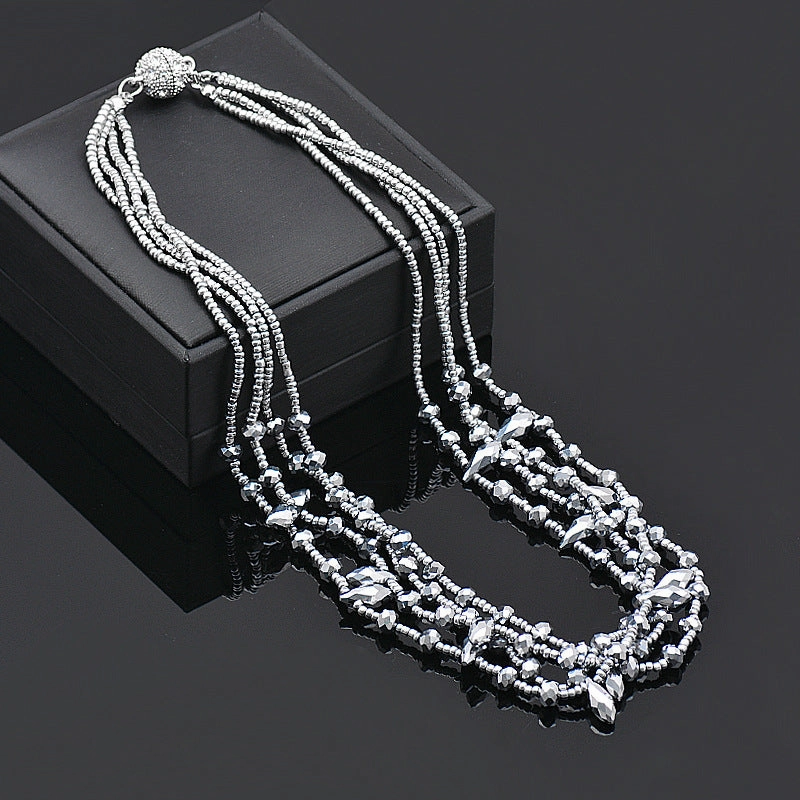Wholesale Magnet Multicolor Drop Shape Crystal Beads Bracelet Necklace