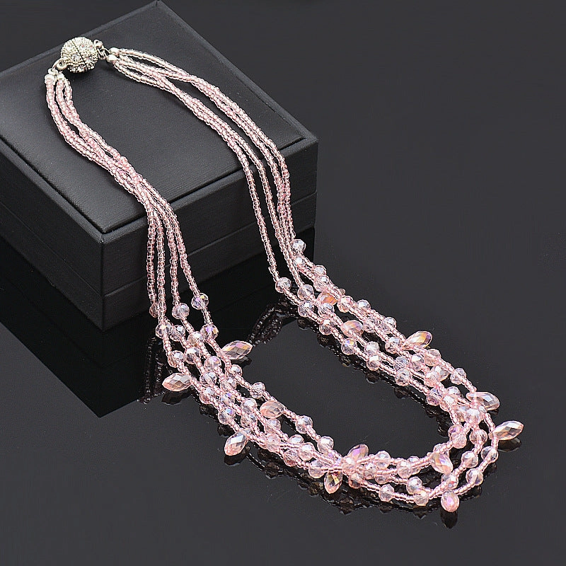 Wholesale Magnet Multicolor Drop Shape Crystal Beads Bracelet Necklace