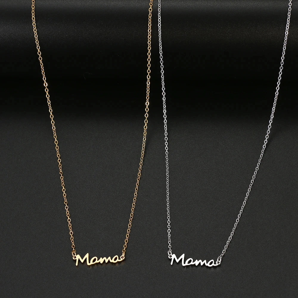 Wholesale Mama necklace English letter pendant
